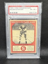 1933-34 V252 Canadian Gum Nelson Nels Stewart PSA 1 Bruins NHL HOF RARE