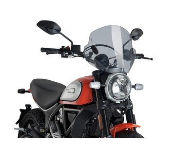Puig Trend Scheibe Windschild Windschutzscheibe schwarz für Ducati Scrambler Icon (15-22)
