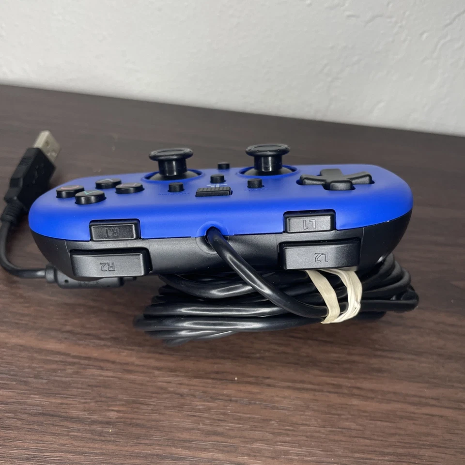 Hori Mini Wired Gamepad for PlayStation 4 PS4 - Blue PS4-100U Controller Tested - Image 4 of 4