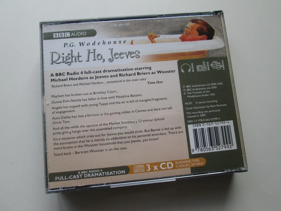 P. G. Wodehouse 3CD BBC Box - Right Ho, Jeeves - Michael Hordern Richard Briers - Image 2 of 4