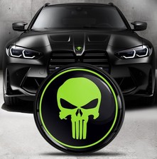 Compatible with BMW Emblem Bonnet Badge Hood Trunk 82mm 74mm Skull