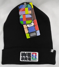 FIFA One Love Black Solid Knit Beanie Hat One...