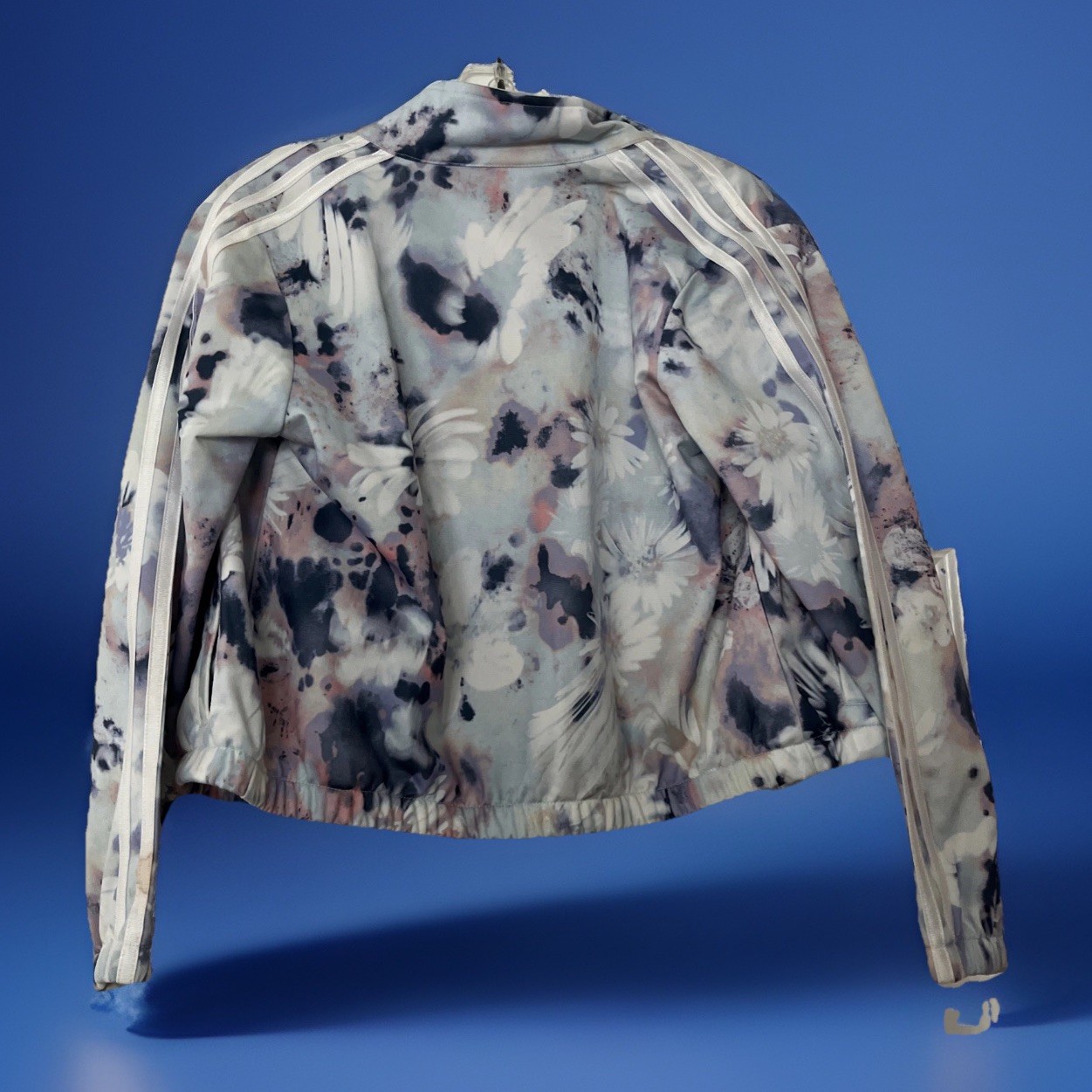 Adidas Girls Sz M full zip Up Jacket Pastels/Floral thumbnail 2