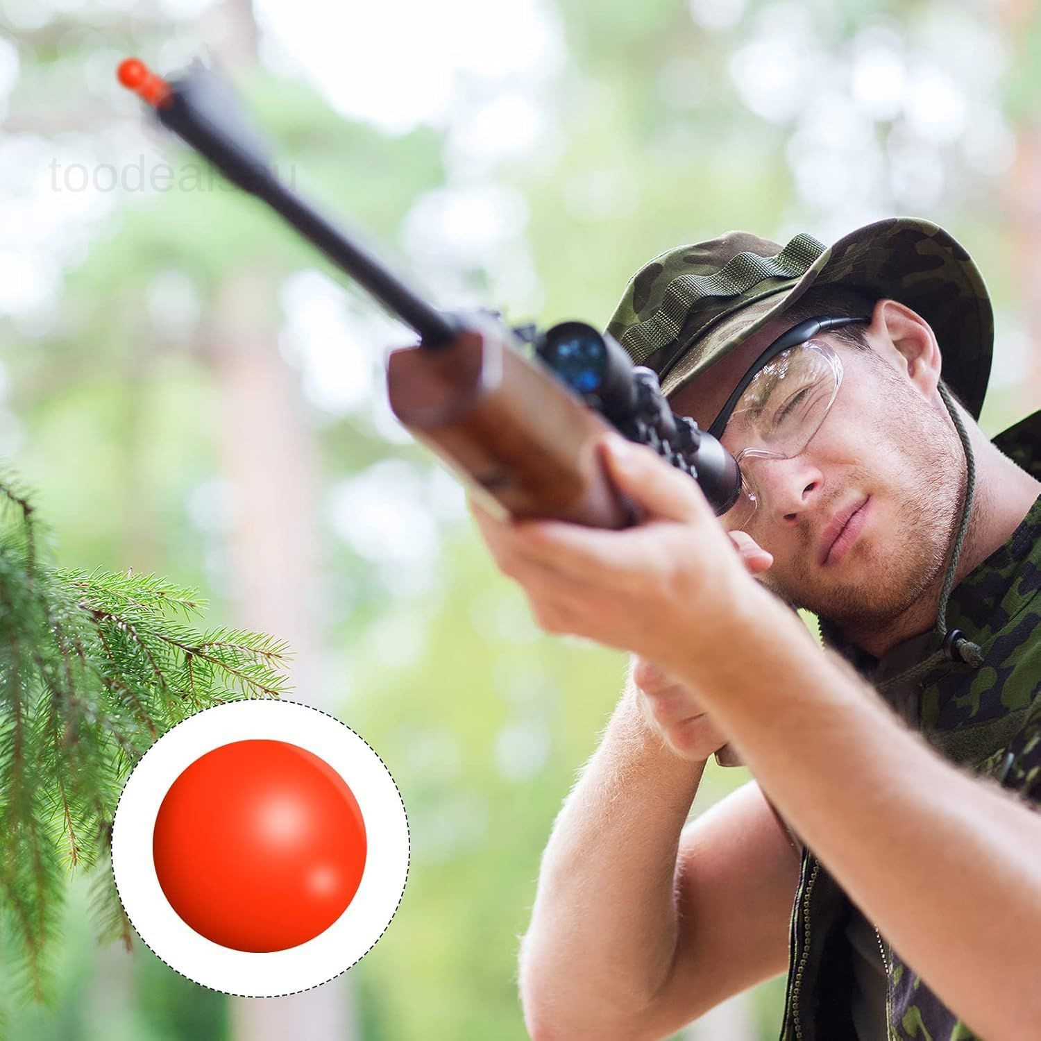150 Pieces 68 Cal Paintballs Solid Balls 68 Breaker Hard Orange