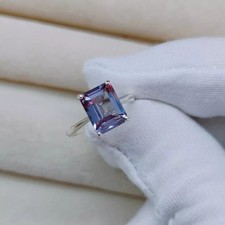 Lab-Created Alexandrite 925 Sterling Silver Handmade Ring Gift Free ship