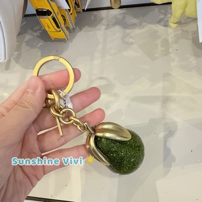 NWT Coach Pear Bag Charm CAX73 Brass/Green Multi | eBay