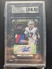 JOSH ALLEN 2021 Panini Obsidian Matrix 3 Color Patch Auto Electric Etch Green /8