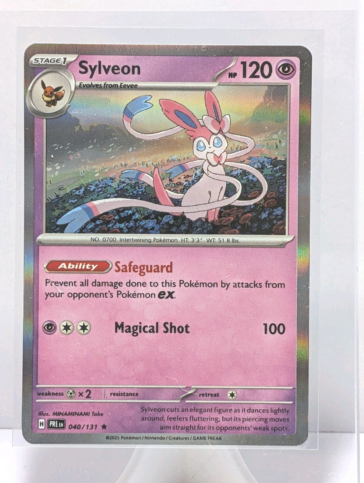 Sylveon 40/131 Holo Prismatic Evolutions -Near Mint- Pokemon TCG