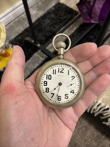 Antique Elgin National Watch Co. 18s 1884 Pocket Watch For Parts or Repair