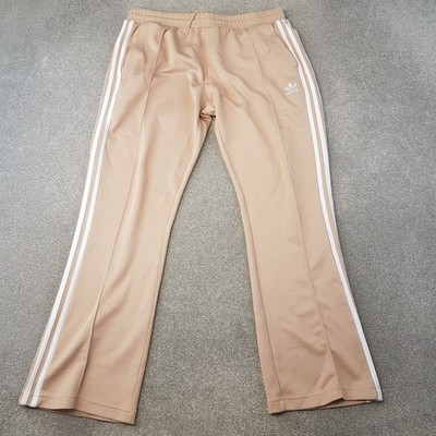 Adidas Tracksuit Bottoms Medium Brown Gold Pleated SST Originals Pants Firebird