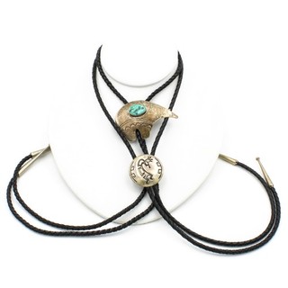 Southwest Sterling Turquoise Overlay Kokopelli Bear Bolo Tie Lot of 2 #S4474 4