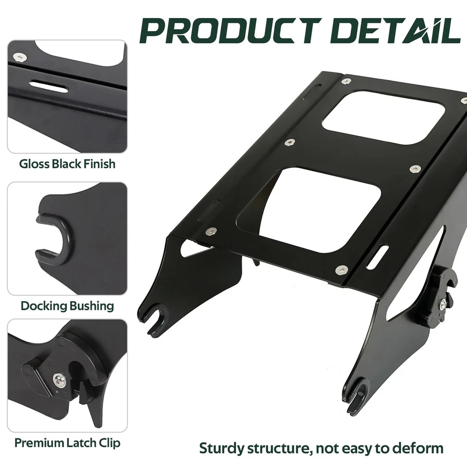 Baúl y portaequipajes Black King Pack para Harley Davidson Touring Street Road Glide 14-25 Foto 4 de 4