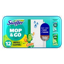 Swiffer Mop Go Wet Refills, Gain, 12 Count