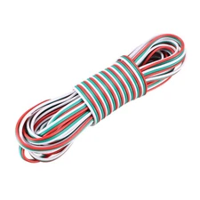 RGB Wire 22AWG 3 Pin 3 Color Extension Cable for LED Strip 16ft / 5m