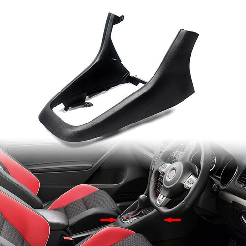 Finitura telaio console centrale in plastica ABS nera per Golf 6 MK6 perfetta ve - Picture 2 of 12