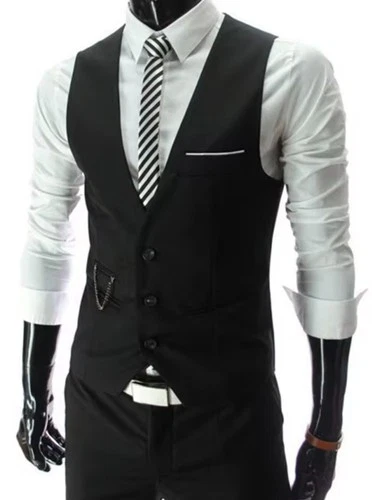 "Chalecos De Vestir Ajustados Para Hombre Chaleco Para Traje Para Hombre Chalec" - product listing photo