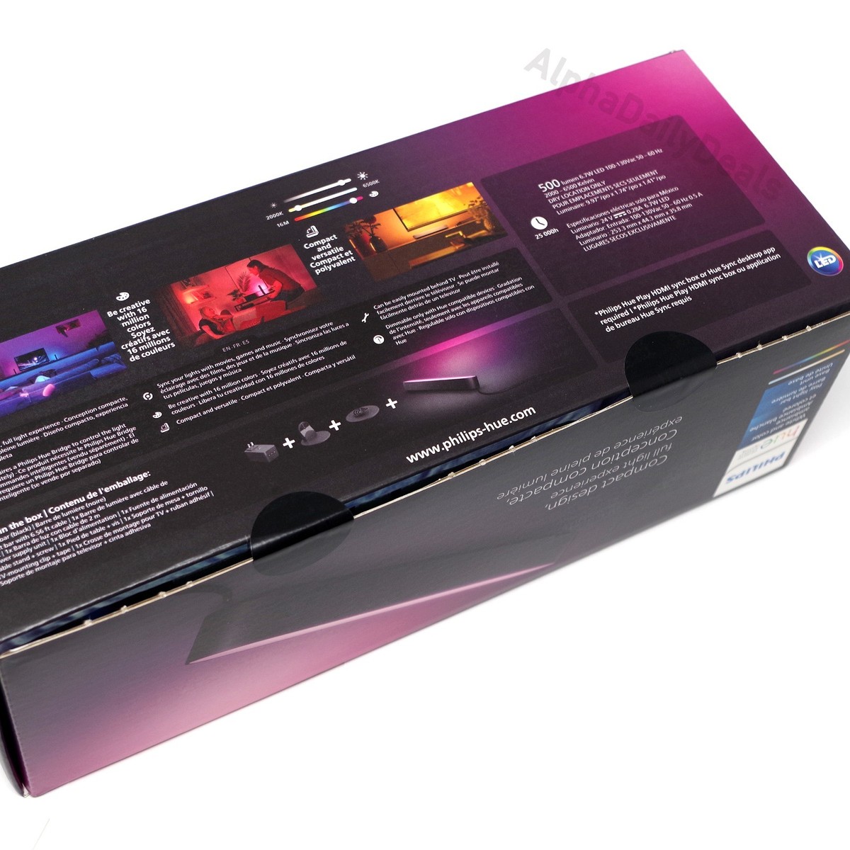 Philips Hue Play White and Color Ambiance LED Light Bar- Black for