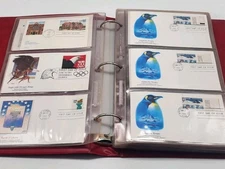 Vtg 1991 US First Day of Issue Stamp Collection, 100+ Stamps WWII Olympics 