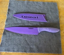Cuisinart 8" Chef's Knife C7712PMCPC - 8CF 502355 1217 Purple w/ SHEATH VGUC