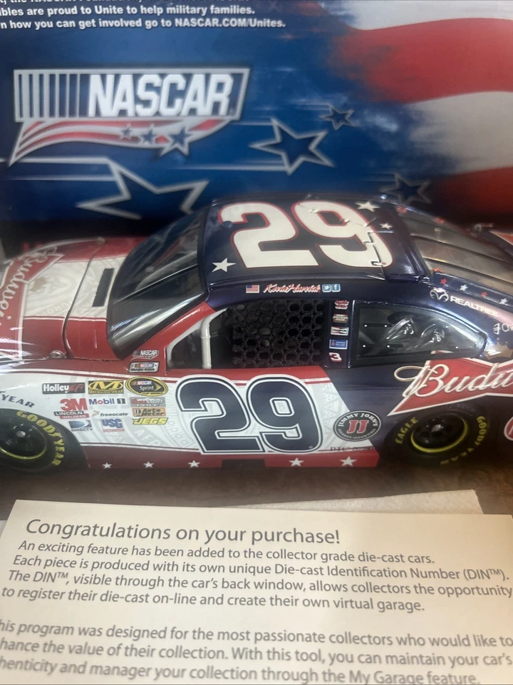 Kevin Harvick #29 Budweiser Color Cromo ARC 1/24 2012 Impala 1 de 96 Diecast Foto 3 de 4