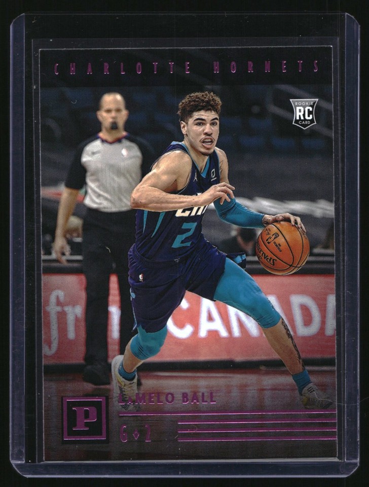 2020 -21 Panini Chronicles LaMelo Ball #102 Pink Hornets -21 Panini Chronicles LaMelo Ball #102 Pink RC Rookie Hornets