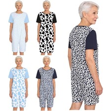 Adults Women's Special Needs Adaptive Jumpsuit Short Sleeve Rompers Alzheimer