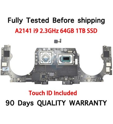 i9 2.3GHz 64GB 1TB SSD Logic Board 820-01700-A for MacBook Pro 16'' A2141 2019