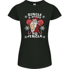 Camiseta única y lista para tintinear Navidad divertida para mujer corte pequeño