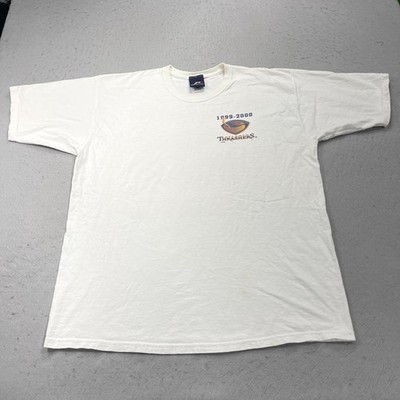 VINTAGE Atlanta Thrashers Shirt Mens XL White Pro Player Schedule 1999 2000 NHL
