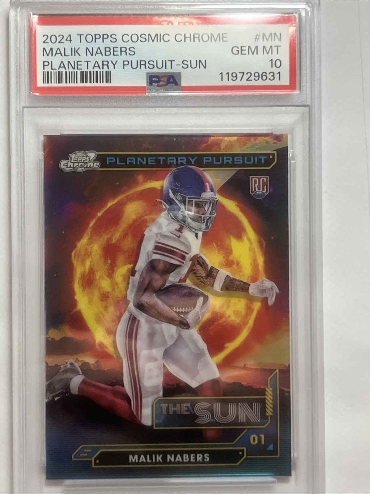 Malik Nabers Topps Cosmic Chrome Planetary Pursuit #MN Sun