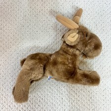 Vintage 1978 R Dakin Brown Plush Laying Down Moose Stuffed Animal 12" Beanie