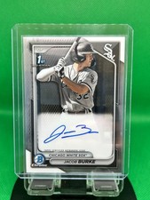 🔥 2024 Bowman Chrome Jacob Burke 1st Prospect On Card Auto Chicago White Sox