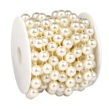 16.4 FT Pearl Beads Garland for Decoration, 12MM Ivory 12mm, Color
