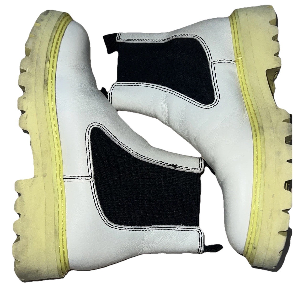 Combat Boots Women’s Size 7 White Dolce Vita Moana H2O Boots Leather-image
