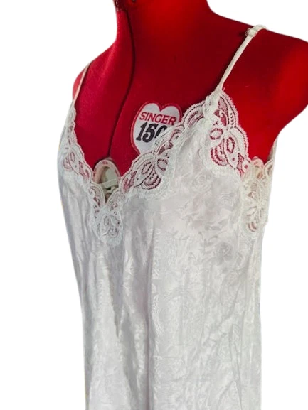 UNDERCOVER Abito Victoria’s Secret Lingerie grande raso pizzo negligee slip avorio da sposa L