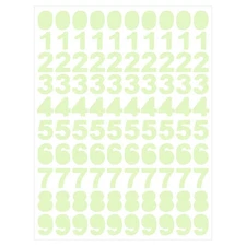 Glow in the Dark Number Decals Decor Green Wall Stickers