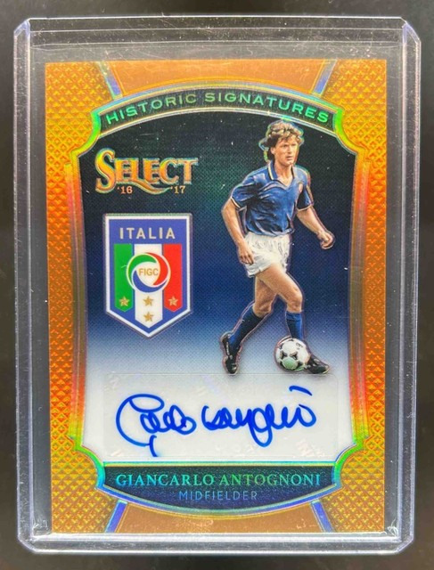 2016 Select Giancarlo Antognoni Historic Signatures Orange Auto #/75 Italy