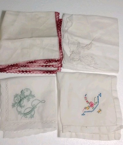 Vintage Handkerchiefs Lot of 6