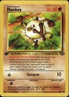 Mankey Common Jungle 55/64 Fighting 1st Edition Pokemon Card