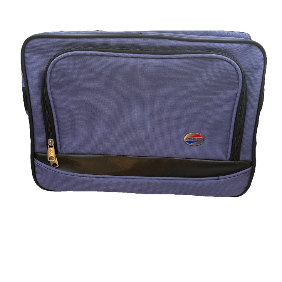 American Tourister Purple Travel Shoulder Bag Carry On Tote Flight Holiday Trip - Image 2 of 4