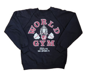 鬼フェード 80s Hanes World Gym raglan sweat Vintage 80s World Gym