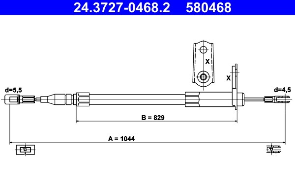 Fits ATE 24.3727-0468.2 BRAKE CABLE