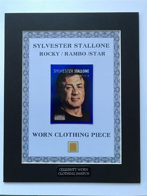 SYLVESTER STALLONE #2 ROCKY - RAMBO PERSONALLY OWNED & WORN TINY CLOTHING PIECE
