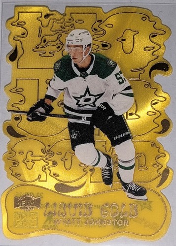 Wyatt Johnston #23 2024 SkyBox Metal Universe Liquid Gold card
