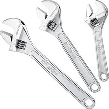 WORKPRO 3-Piece Adjustable Wrench Set SAE & M...