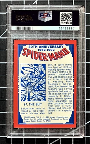 1992 Marvel Comic Images Spider-Man 30th Anniversary #67 The Suit PSA 10 GEM MNT - Picture 4 of 6