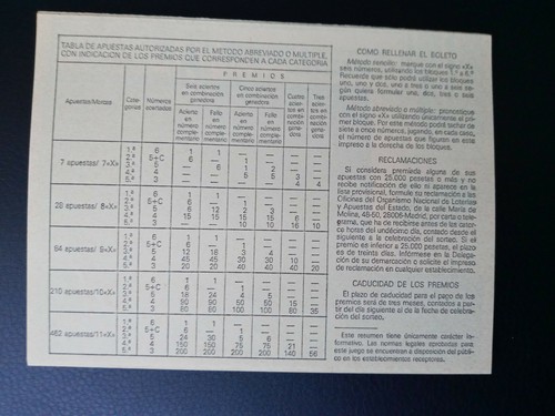 Dos boletos nuevos años 80: quiniela y lotería primitiva - Imagen 3 de 4