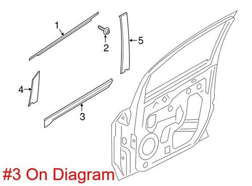 NEW OEM Ford Front Right Door Body Side Molding JN1Z-9920878-A EcoSport 19-22 - Picture 3 of 13