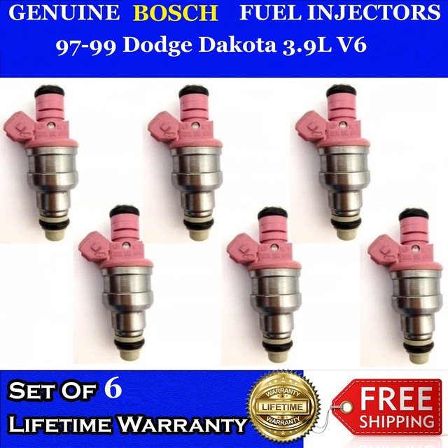 6x OEM Bosch Fuel Injectors for 9799 Dodge Dakota 3.9L V6 0280150998