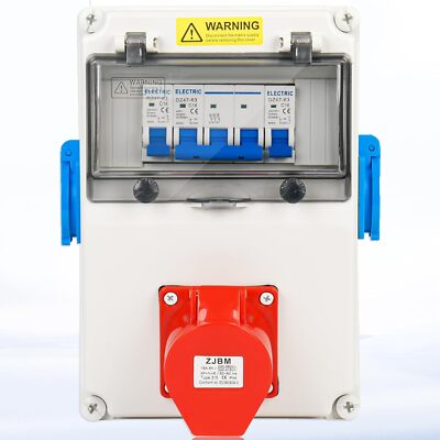 CEE 16A 32A Kombi Steckdose Wandsteckdose 230V 400V 5P IP54 Schuko Steckdosen DE